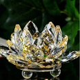 thumbnail image 2 of Adornos de flores de cristal azul Interior de loto de cristal (grande), 2 of 5