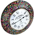 thumbnail image 2 of Nagina International Colorful Starry Night Handmade Premium Nautical Wall Decor Clock | Time's Wall Mounted Clock | Large Gifts & Decor | Hall Room Decorative Hanging, 2 of 6