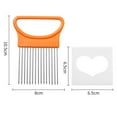 thumbnail image 5 of Dujiujun Stainless Steel Onion Holder Slicer Cutter Kitchen Vegetable Chopper Tool with 10 Forks Non-Slip Handle for Onion Potato Tomato Lemon Slicing, 5 of 8
