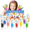thumbnail image 1 of Finger Paint Funto, lavable para niños de 1 a 3 años, 10 colores, 80 ml, 1 of 6