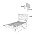 thumbnail image 5 of Adjustable Headboard Twin Size Bed, Pink Velvet, Contemporary Bedroom Bed In For Comfort, 5 of 6