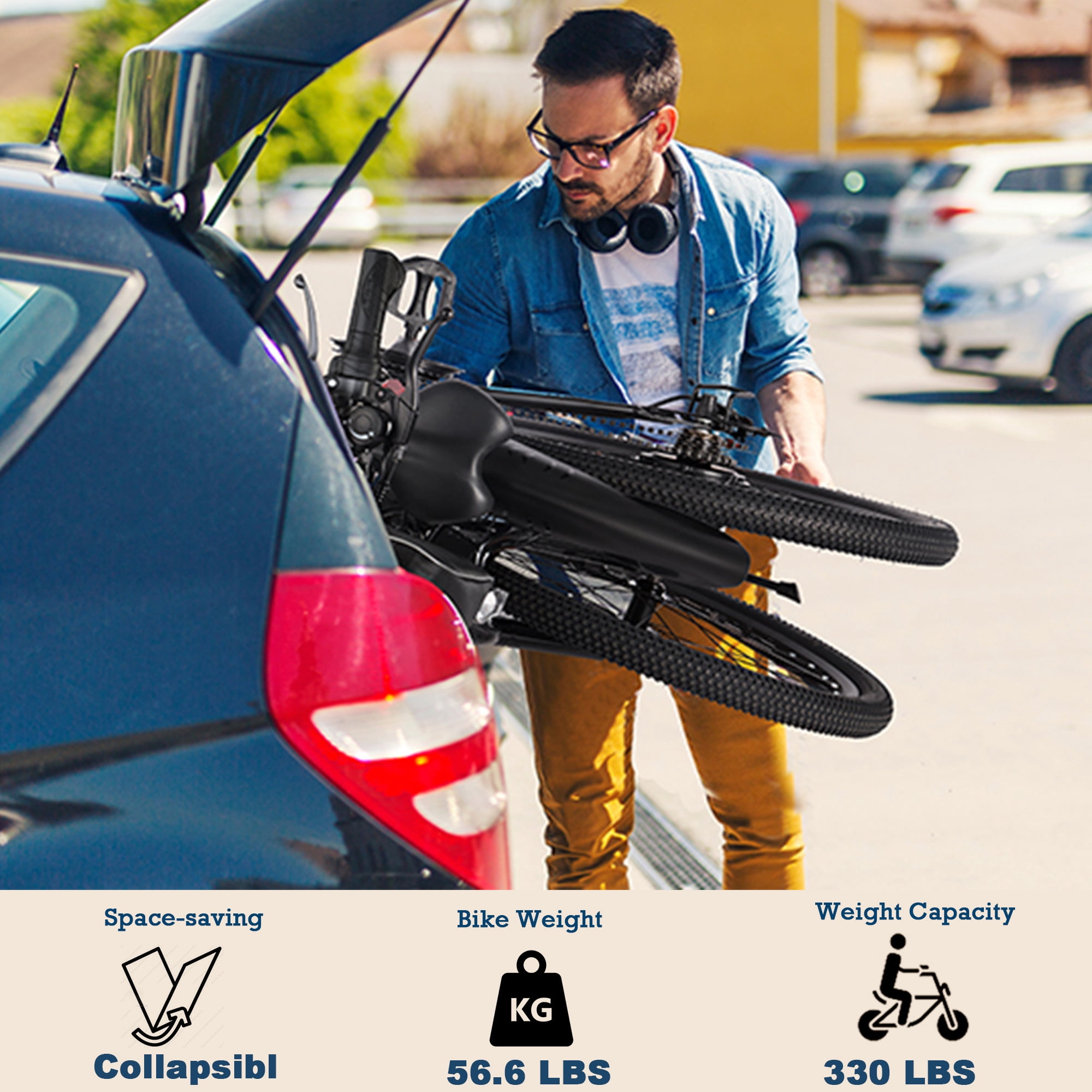 VARUN Electric Bike for Adults, 26" Foldable E-Bike with Peak 750W Motor, 48V 374.4Wh Removable Battery, Up To 20+MPH 50 Miles, 21-Speed Gears, Full Suspension System, Folding Electric Mountain Bike