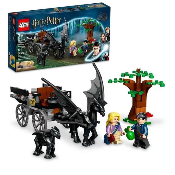 LEGO Harry Potter Hogwarts Carriage & Thestrals Set 76400, Building Toy for Kids 7 Plus Years Old with 2 Winged Horse Figures and Luna Lovegood Minifigure