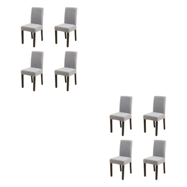 Wweixi 4pack/lot Stylish Chair Covers For Dining - Transform Dining Room With Ease Durable Cover For Dining light gray 2Set