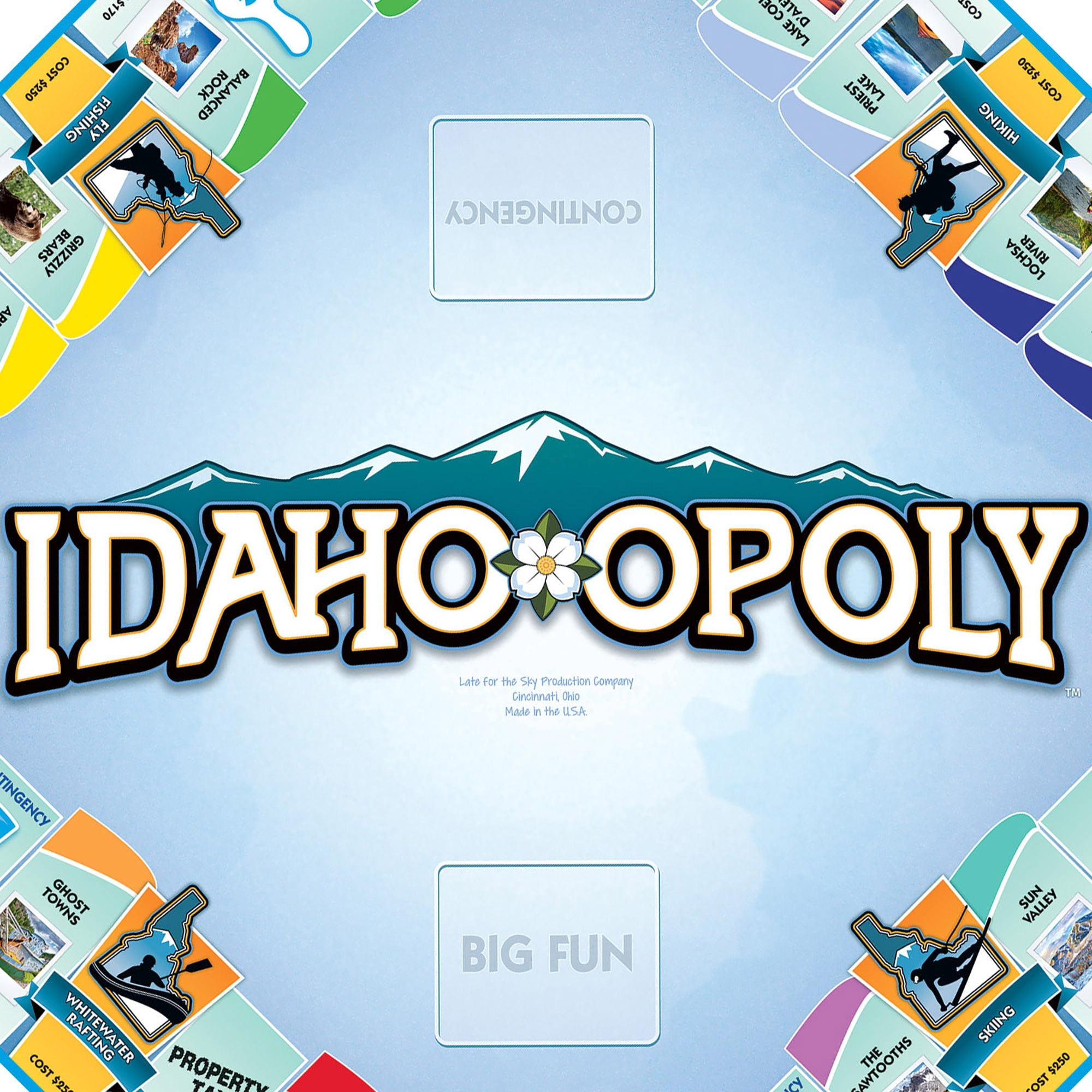 Late For The Sky: Idaho-Opoly - State Themed Family Board Game, Opoly-Style Game Night, Traditional Play Or 1 Hr Version, Ages 8+, 2-6 Players