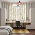 thumbnail image 5 of Yellow Branch Kitchen Curtains 63 Inch Length, Spring Summer Pastoral Botanical Aesthetics Grommet Top Bedroom Living Room Curtains, Light Filtering Cafe Curtain Drapes 2 Panels Set 84''x63'', 5 of 9