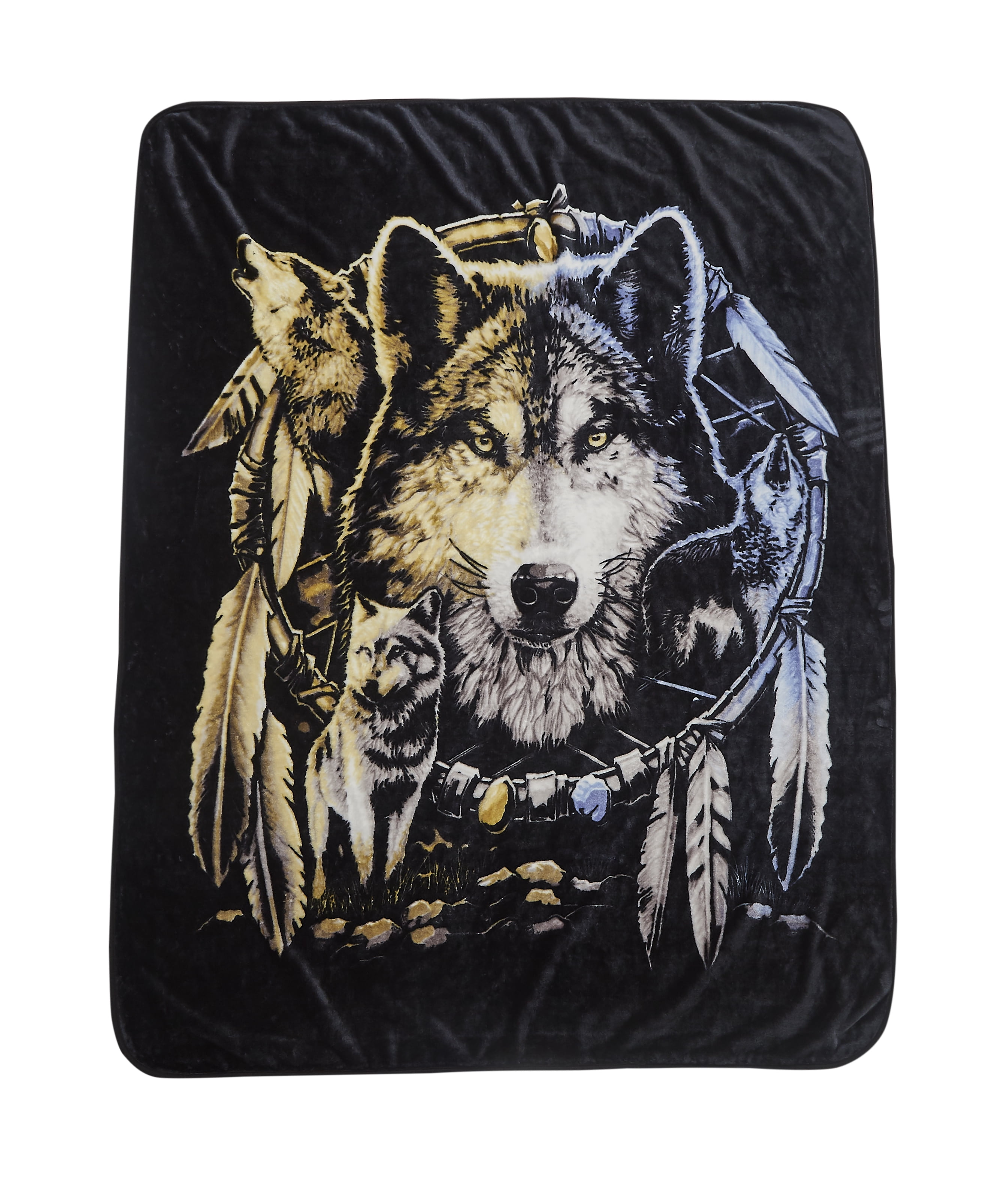 Regal Comfort Faux Fur Printed Throw Blanket Soft Blanket for Bed and Sofa Plush Decorative