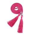 thumbnail image 2 of SPRING PARK 1PC Women Braided Tassel Belt Woven Knot Decor Waist Rope Self Tie Waistband, 2 of 8