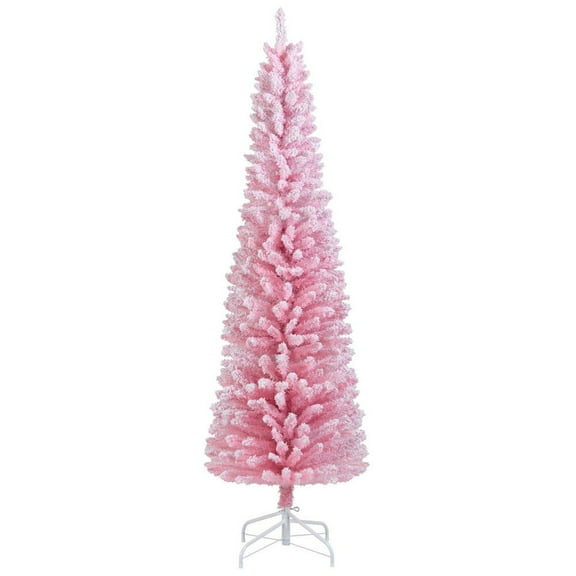 Resenkos 6-Ft Artificial Christmas Tree with 460 Tips and Folding Stand - Pink