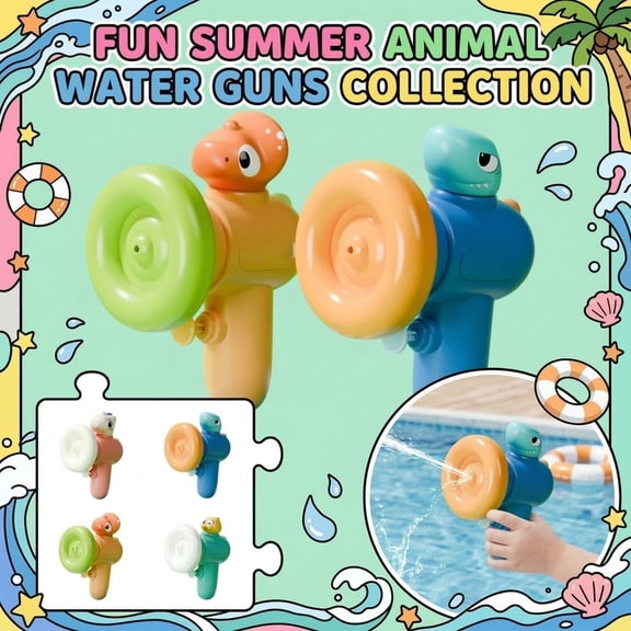 Water Toy, Squirt Gun, Plastic Gun, Dinosaur Figure, Water Shooter, Outdoor Water Play, Summer Fun, Blue, 1 Pc