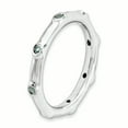 thumbnail image 3 of Sterling Silver Stackable Expressions Aquamarine Ring Size 7, 3 of 3