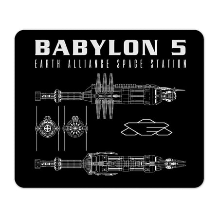 Babylon 5 Space Station Schematic 1/4  Thick Mousepad price history on PriceWatchPro