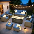 thumbnail image 2 of Ovios 54 Inch Propane Fire Pit CSA-Listed Outdoor Fire Pit Table, 50,000 BTU Steel Gas Fire Pits for Outside with Lid and Lava Rock on Patio Deck Garden Backyard, 2 of 6