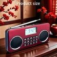 thumbnail image 7 of Wiher Portable FM Radio with Bluetooth, MP3 Player, TF/USB Playback & 10 Presets, Rechargeable Battery, 5W Stereo Sound for Home, Travel, and Outdoor Use Red, 7 of 7