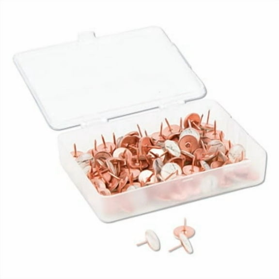 Fashion Metal Thumbtacks, Metal, Marble/Rose Gold, 3/8", 100/Pack
