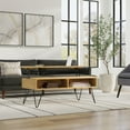 thumbnail image 4 of Simpli Home Hunter Rectangle Wood Coffee Table with Lift Top in Oak Brown, 4 of 14