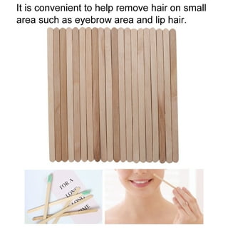 430Pcs Eyebow Wooden Wax Sticks Wood Nail Sticks Double Sided Eyebrow  Waxing Applicator Sticks for Lip Nose Facial Hair removal Smooth Skin Use