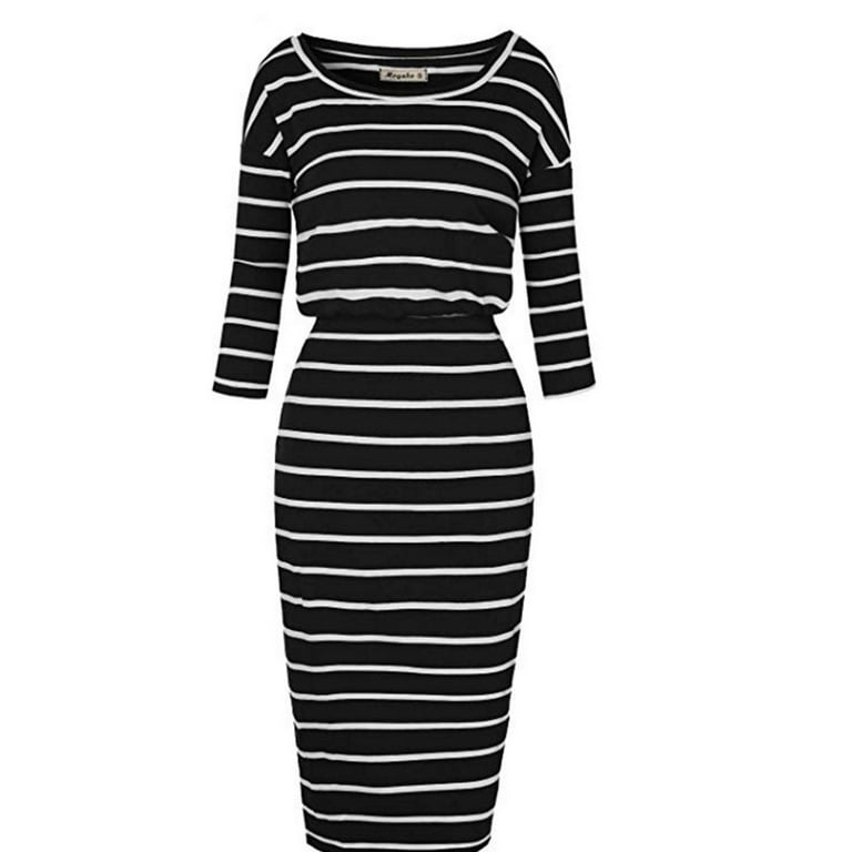 Brilliant Womens Dresses Outlet Women's Sexy Tight Striped Long Sleeve Dress clothes under $5.00 - Walmart.com Brilliant Womens Dresses Outlet Women's Sexy Tight Striped Long Sleeve Dress clothes under $5.00 - Walmart.com