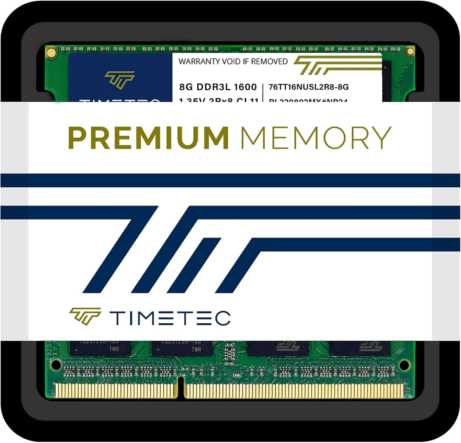 Timetec 16GB KIT(2x8GB) DDR3L/DDR3 1600MHz(DDR3L-1600) PC3L-12800 Non-ECC Unbuffered 1.35V/1.5V CL11 2Rx8 Dual Rank 204 Pin SODIMM Laptop Notebook RAM