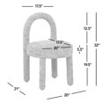 thumbnail image 5 of Miekor Furniture Penny Round Arched Upholstered Dining Side Chair, Set of 2, Golden Rust Orange Chenille 9265, 5 of 8