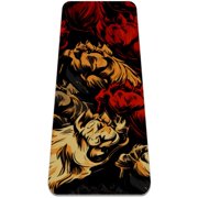 Paw Print Beautiful Pattern Yoga Mat for Men &Women - Personalized Custom Non Slip Exercise Mat for Home Yoga Pilates Stretching Floor & Fitness Workouts 80x183cm