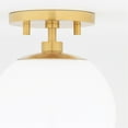 thumbnail image 5 of -One Light Semi-Flush Mount in Style-7.5 inches Wide By 9.25 inches High-Aged Brass Finish Bailey Street Home 735-Bel-2692791, 5 of 10