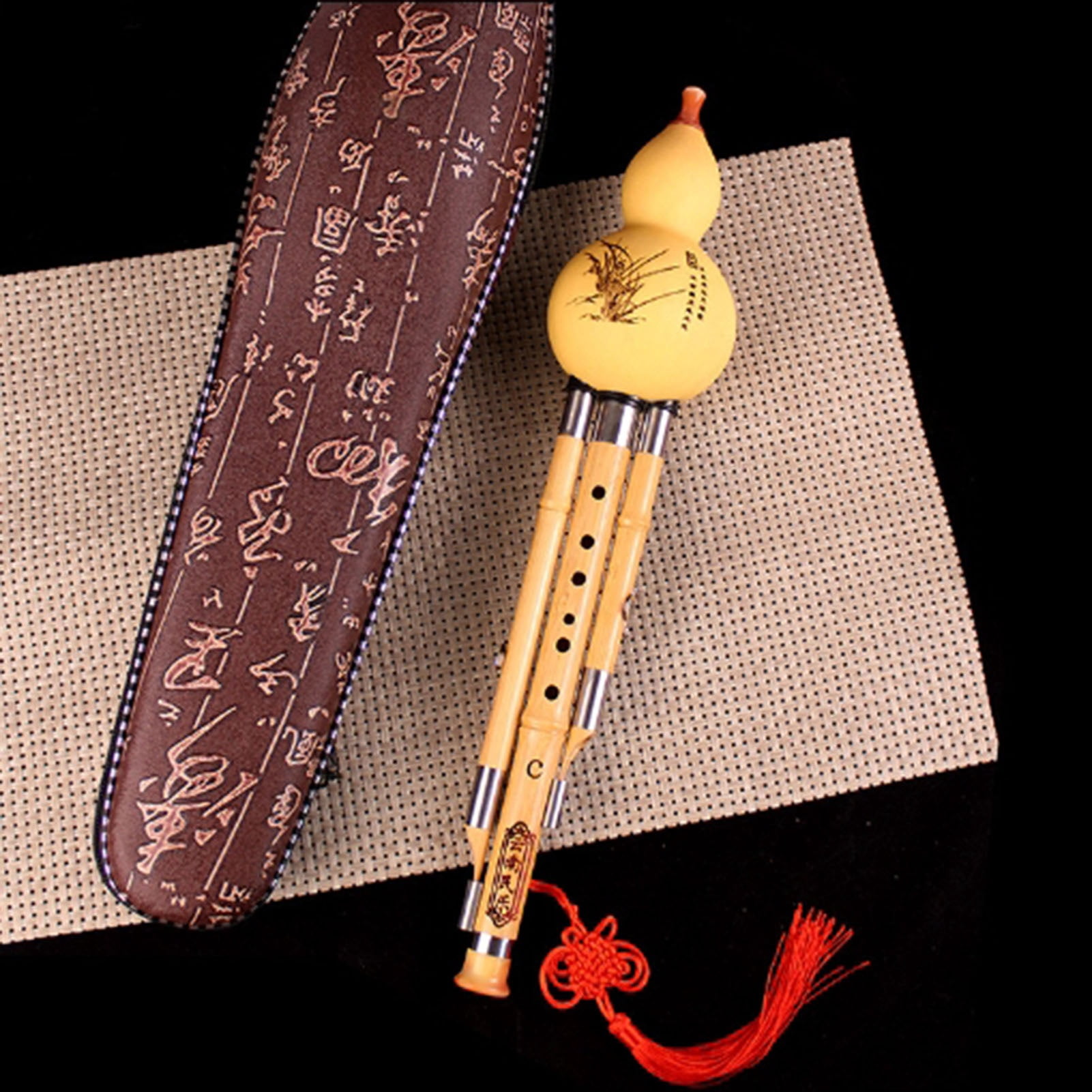 Hulusi Bamboo Pumpkin Flute Ethnic Musical Instrument for Beginners Music Lovers
