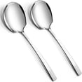 thumbnail image 1 of Juego de cucharas extra grandes de acero inoxidable de 12 pulgadas, utensilios de servir grandes para fiestas de bufé, catering y lavaplatos (2 piezas, plata), 1 of 4