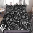 thumbnail image 1 of HAHDAXIA Paisley Bedding Solid Comforter Set for All Seasons,3 Pieces(1 Comforter+2 Pillowcases),Soft Microfiber Bedding Set Queen(90"x90"), 1 of 7