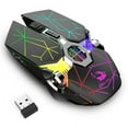 thumbnail image 1 of TSV Wireless Gaming Mouse Rechargeable PC Computer Mouse USB 2.4GHz, Rainbow RGB Backlit Optical Mice with 3 Adjustable DPI, 7 Buttons, Ergonomic Mouse for PC Laptop Mac Gamer Officer, 1 of 10