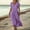 Purple, variant on Qulqfy Short Sleeve Spring Dresses for Women 2025 Shirt Dress Red Striped Maxi Casual V Neck Flowy Dresses L