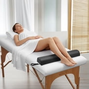 Saloniture Half Round Massage Table Bolster Pillow Pad - 26 x 6 x 3 Inch - Black