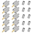thumbnail image 2 of OPAL- 10Pcs Uhf Pl-259 Male Crimp Connectors Coax Cable Adapter For Rg8X Lmr240 Wire, 2 of 6
