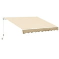 thumbnail image 1 of Outsunny Auvent Rétractable Manuel 10 Pieds x 8 Pieds avec Manivelle, Beige, 1 of 10