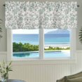 thumbnail image 6 of Turquoise Farmhouse Kitchen Valances for Windows, Vintage Flower Leaf Botanical Plant Bathroom Window Valances 42x18 Inch Rod Pocket Window Treatments Valance Curtains for Living Room Bedroom Decor, 6 of 9