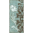 thumbnail image 2 of Zarris, Chariklia 10x18 White Modern Wood Framed Museum Art Print Titled - Floral and Damask I, 2 of 4