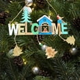 thumbnail image 4 of Placas Colgantes Navidad símbolo Invitado Bienvenido Adornos Árbol Navidad - árbol de navidad alce árbol de navidad SM SunniMix Navidad placas de madera signos, 4 of 7