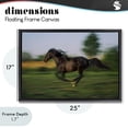 thumbnail image 4 of Stupell Industries Rustic Lodge Dashing Camargue Racehorse Black Floating Frame Canvas Art, 25 x 17, by Scott Stulberg, 4 of 8