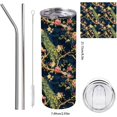 thumbnail image 3 of Blue Peacock insulated tumblers，Blue Peacock coffee cup Gift，Blue Peacock Drinking Glasses-Tea Cup-Coffee Mug tumbler with lid and straw 20 oz insulated tumbler cups, 3 of 7