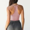 thumbnail image 2 of DondPO Womens Tank Tops,Lady V Neck Racer Back Tank Top For Women Padded Ribbed Long Tank Fitted Basic Tops,Halter Tops for Women,Womens Loose Tank Tops Clearance！ Pink M Clearance！, 2 of 5