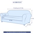 thumbnail image 6 of Subrtex 2-piece Jacquard Damask Stretch Sofa Cover Loveseat Slipcover, Oatmeal, 6 of 7