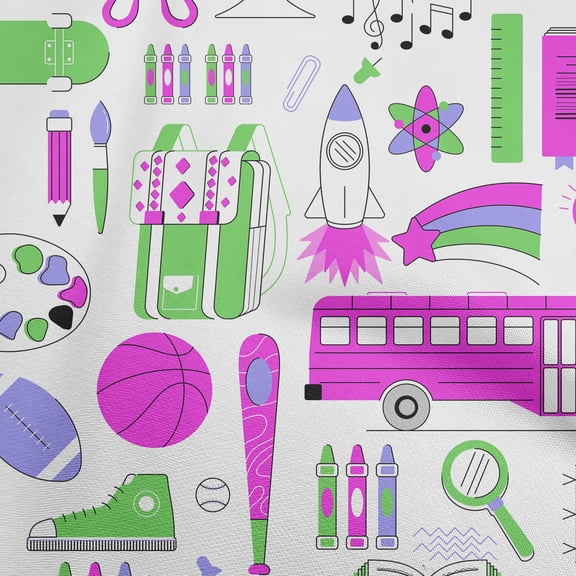 oneOone Viscose Chiffon Fuschia Pink Fabric Kids Sewing Material Print Fabric By The Yard 42 Inch Wide