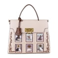 thumbnail image 1 of Bolso de mano grande con asa superior para mujer, bolso tipo cartera con correa para el hombro Blanco, 1 of 9