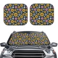 thumbnail image 2 of Haiem Colorful Sunflowers Car Windshield Sun Shade (2 Pieces) Foldable Windshield Sun Shade Car Accessories for Truck SUV Pickup-Medium, 2 of 7