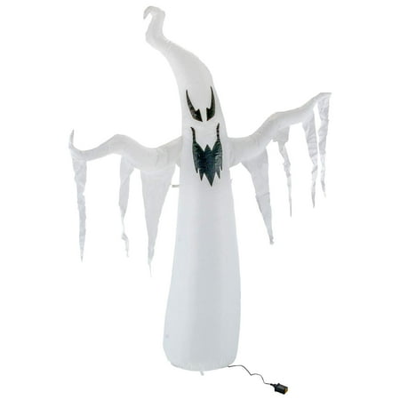 Cheap Blow Up House 7 Foot Inflatable Spooky White Ghost with LED Lights Indoor Outdoor Yard Lawn Prop Decoration - Blow Up Haunted House Party Display - Boo ()