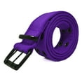 thumbnail image 2 of Men's Women's Double Grommet 2 Hole Belts Canvas Web Solid Casual Belt Purple Size L, 2 of 5