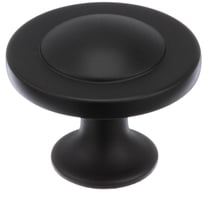 Allison Value 1-1/4 in (32 mm) Flat Black Cabinet Knob - 10 Pack