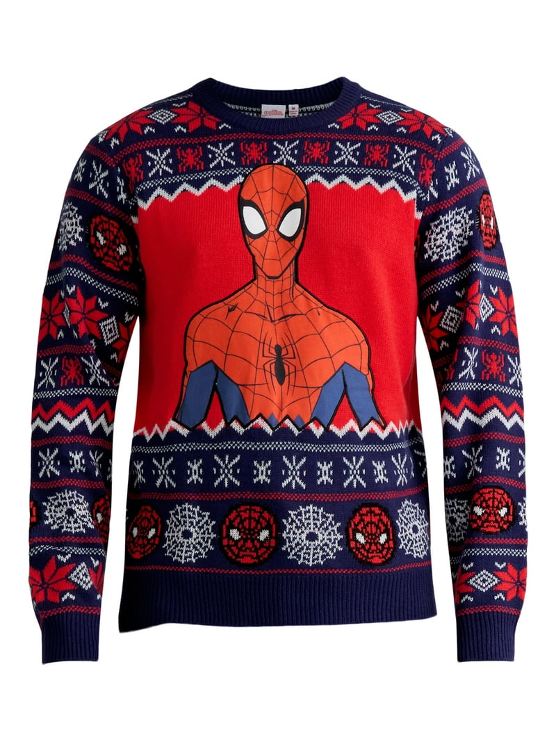 Marvel Men's and Big Men's Spider-Man Graphic Ugly Christmas