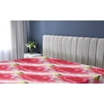 thumbnail image 5 of Ambesonne Rose Pattern Fitted Sheet, Abstract Floral Design, California King, Dark Coral Pale Pink, 5 of 5