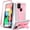 Pink, variant on FITO For Google Pixel 5 Case, Phone Case with Screen Protector and Kickstand (Green)